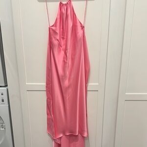 Elegant Pink Satin Alice and Olivia Dress